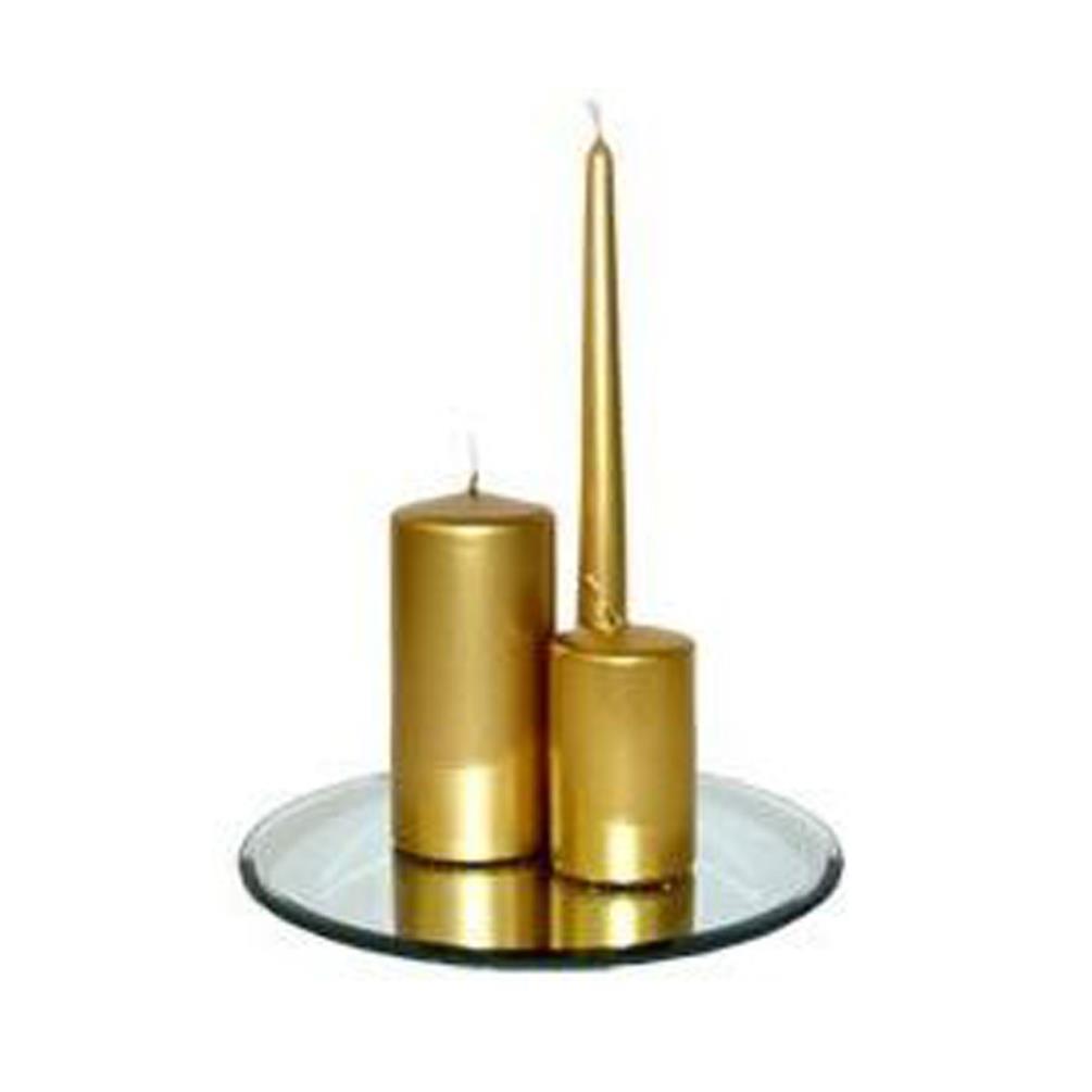 Bolsius Gold Pillar Candle 15cm x 7cm Extra Image 1